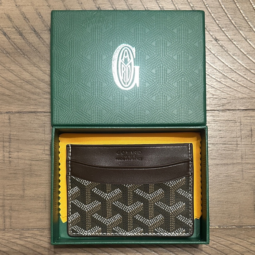 Goyard Saint Sulpice Card Wallet / Card Holder Brown Lightly Used